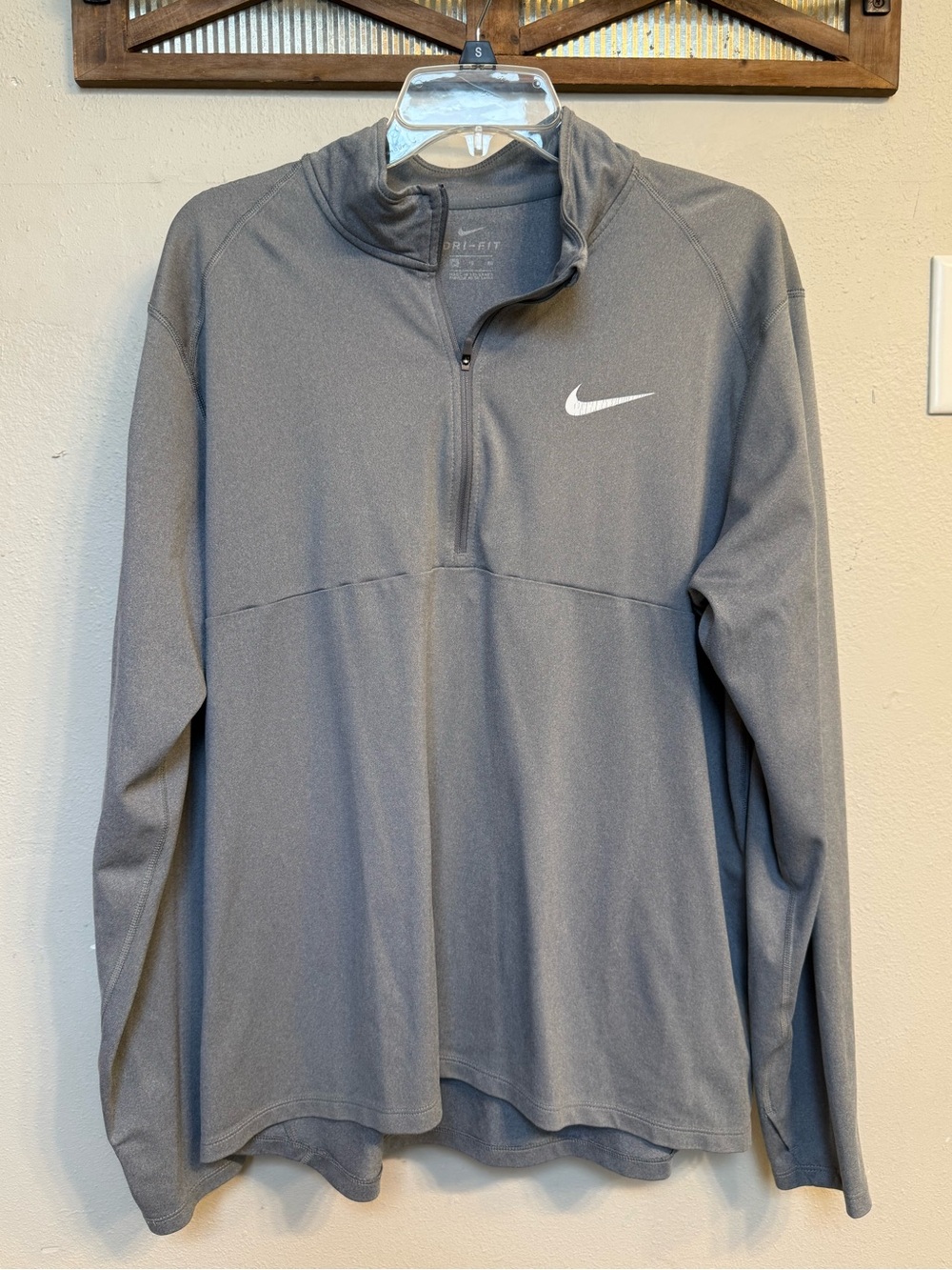 Nike Gray Half-Zip Dri-FIT Performance Pullover Size XL